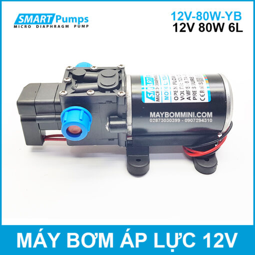 May Bom Ap Luc Mini 12V 80W Tu Dong