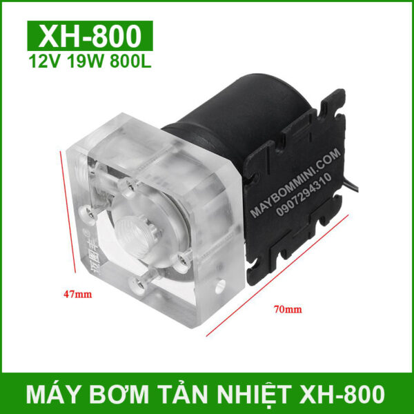 Kich Thuoc Bom Nuoc Tuan Hoan Tan Nhiet XH800