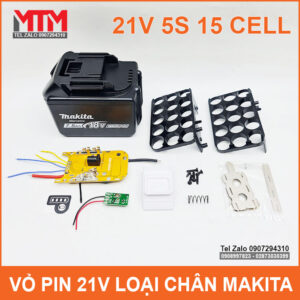 Bo Vo Pin Makita 15 Cell Kem Mach