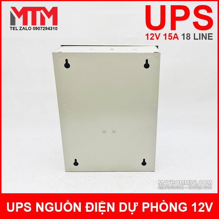 Box Nguon Dien Du Phong UPS 12V 15A 18 Line Mat Sau