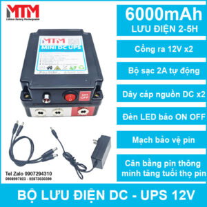 Bo Luu Dien Modem Wifi Gia Dinh 12VDC 6000mah 2A MTM